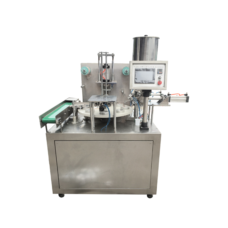 Rotary Type Cup Filling Sealing Machine with Roller Film for Paste